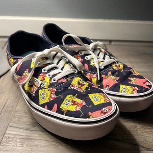 navy blue spongebob and patrick vans. warn once. 8.5 men’s 10 womans.